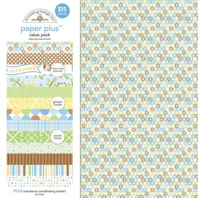 Doodlebug Paper Plus Pack Designpapier - Baby Boy